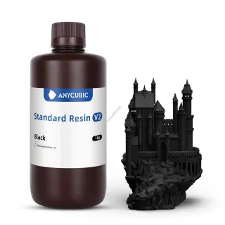 Fekete Anycubic Standard V2 UV 405nm Resin, fotopolimer műgyanta 1KG