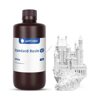 Fehér Anycubic Standard V2 UV 405nm Resin, fotopolimer műgyanta 1KG