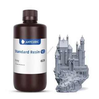 Szürke Anycubic Standard V2 UV 405nm Resin, fotopolimer műgyanta 1KG