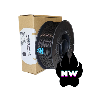 Neon Wolf Mélyfekete PETG 1,75mm 1KG